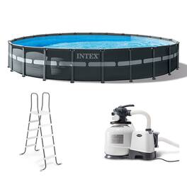 Intex - 24' x 52" Round Pool Set w/ Sand Filter Pump