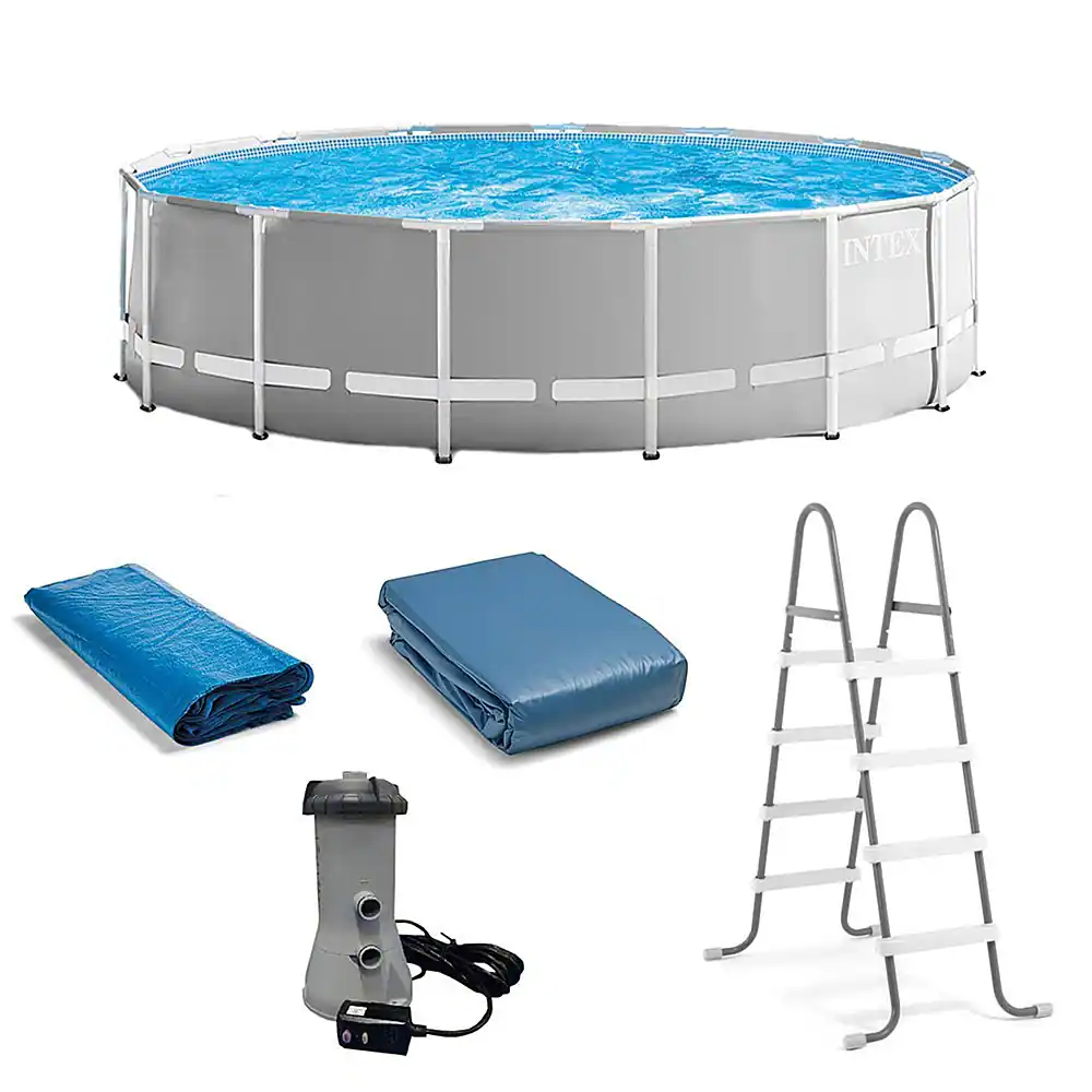 Alt View 11. Intex - Above Ground Pool Set w/ Ladder & Cover.