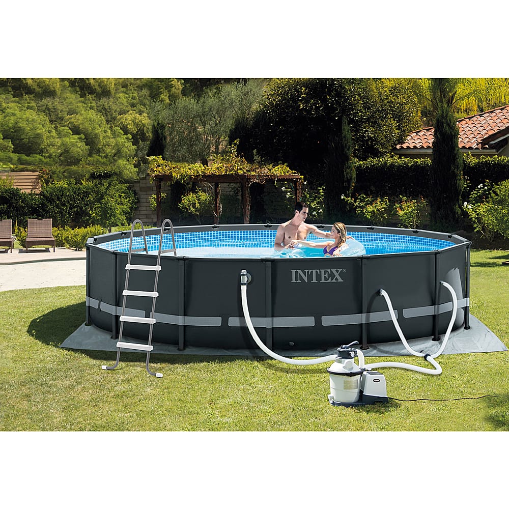 Customer Reviews: Intex Frame Above Ground Pool Set W Pump 26325EH ...