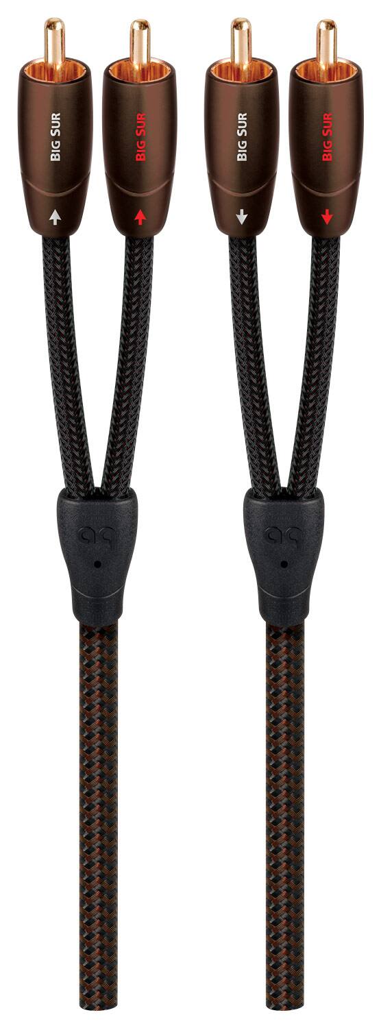 Angle. AudioQuest - Big Sur 26.2' RCA-to-RCA Interconnect Cable - Black/Brown.