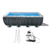 Front. Intex - Ultra XTR Rectangular Frame Swimming Pool Set w Pump Filter.