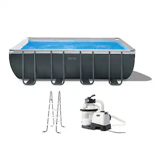 Intex - Ultra XTR Rectangular Frame Swimming Pool Set w Pump Filter