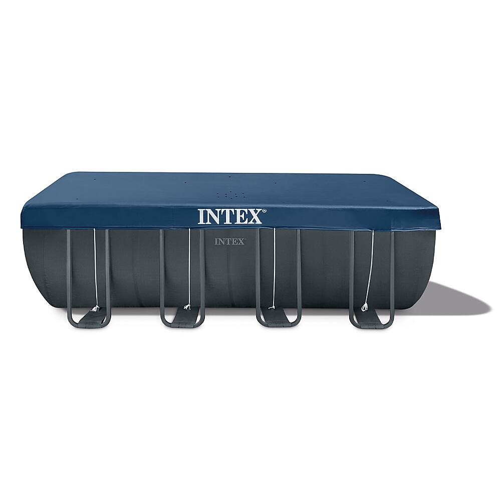 Left. Intex - Ultra XTR Rectangular Frame Swimming Pool Set w Pump Filter.