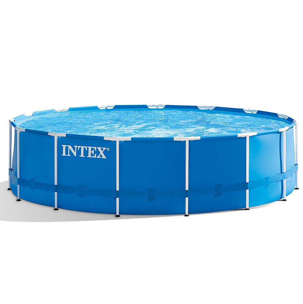 Alt View 13. Intex - Metal Frame Pool w/ Pump, Cover & Ladder.
