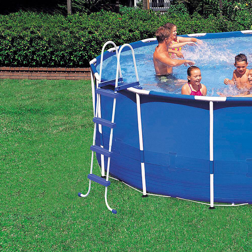 Alt View 16. Intex - Metal Frame Pool w/ Pump, Cover & Ladder.