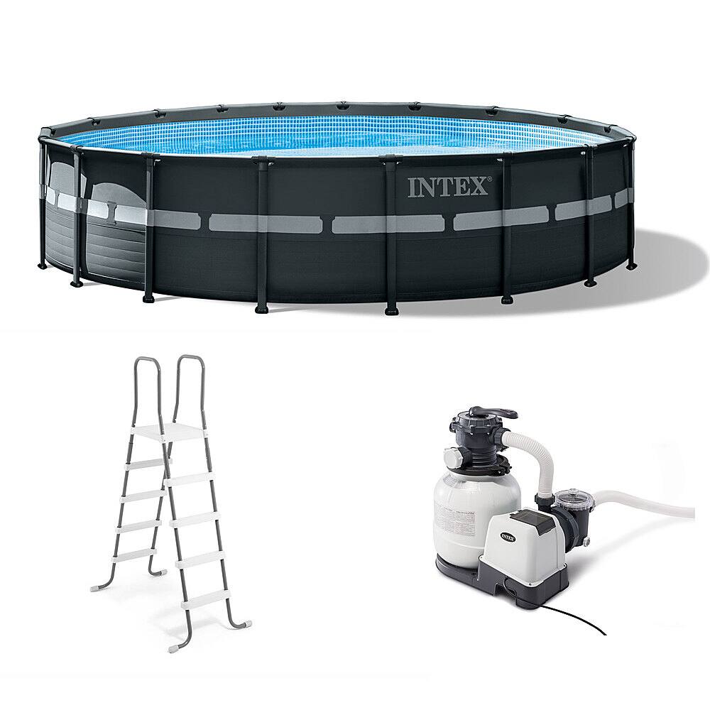 Intex - Round Above Ground Pool Set w/ Pump