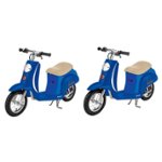 Front Zoom. Razor - Electric Retro Scooter (2 Pack) - Royal Blue.