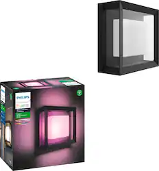 Philips - Hue Econic Outdoor Wall and Ceiling Light - White and Color Ambiance - Front_Zoom