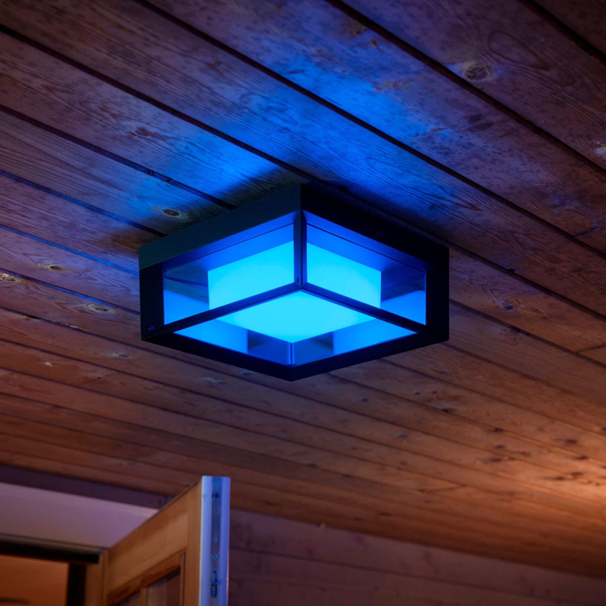 Alt View 11. Philips - Hue Econic Outdoor Wall and Ceiling Light - White and Color Ambiance.