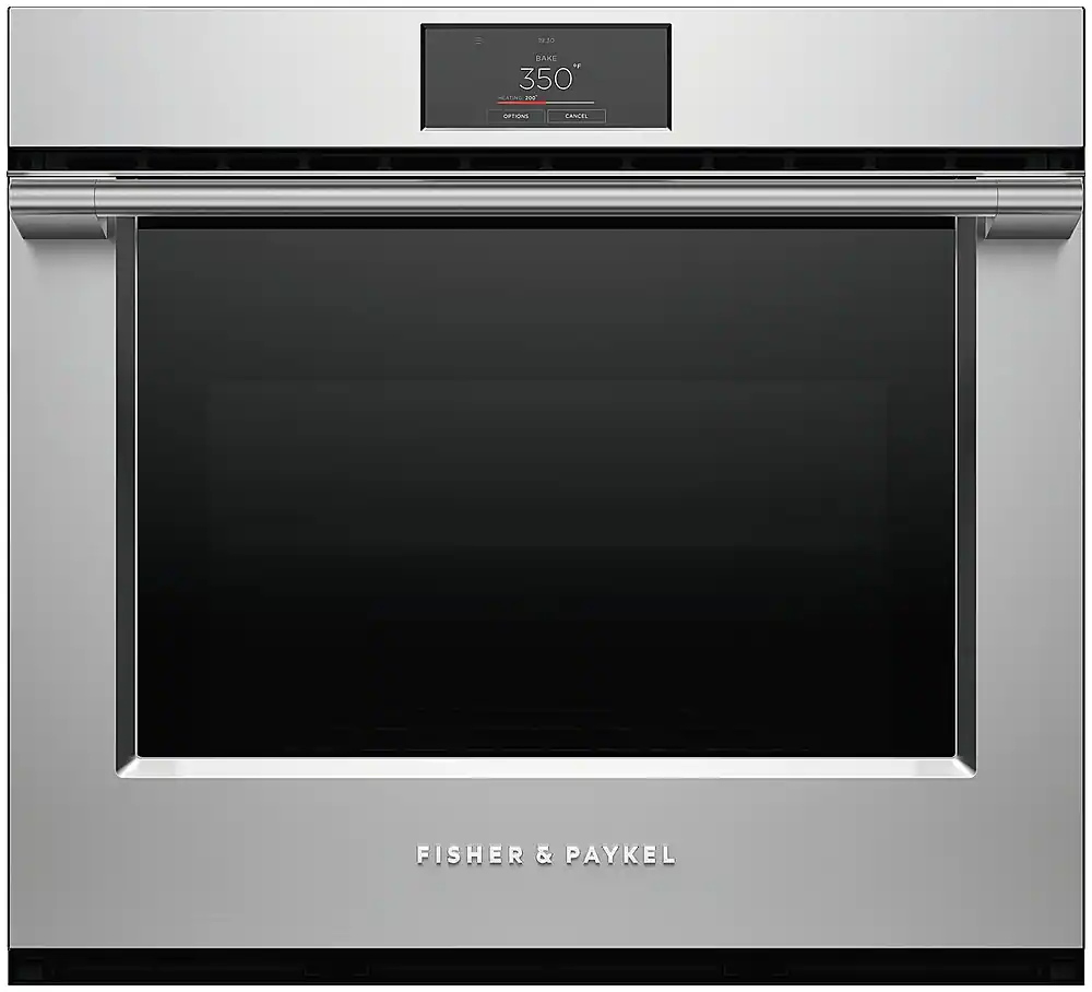 Fisher & Paykel - Series 9 Professional 30 in 4.1 cu ft Built-in Single Electric Convection Wall Oven 17 Function Self-cleaning - Stainless Steel