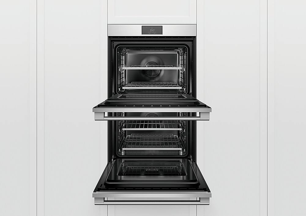 Alt View 12. Fisher & Paykel - Professional 30 in 8.2 cu ft Built-in 17 function Double Electric Convection Wall Oven with Self-cleaning - Stainless Steel.