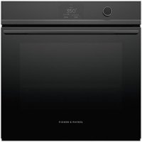 Fisher & Paykel - Series 9 Minimal 24 in 3 cu ft Built-In Single Electric Convection Wall Oven 16 Function with Self-Cleaning - Black - Front_Zoom