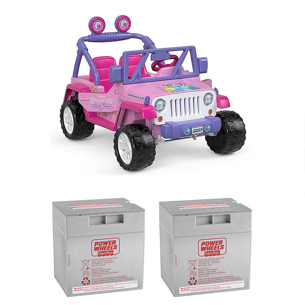 Power Wheels - Disney Princess Jeep + Battery (2 Pack) - Pink