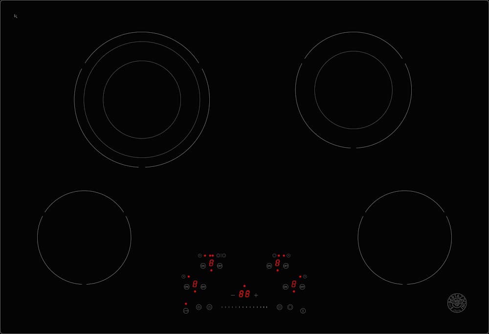 Bertazzoni - Professional Series 30” Built-in Electric Ceran Cooktop - Black - Front_Zoom