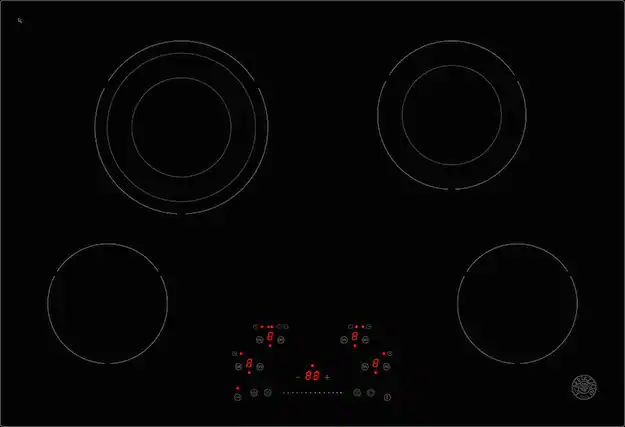 Front. Bertazzoni - Professional Series 30” Built-in Electric Ceran Cooktop - Black.