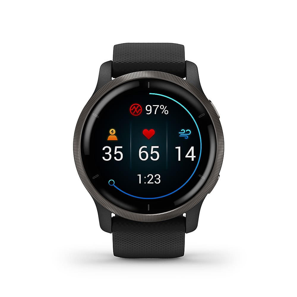 Garmin Venu 2 GPS Smartwatch 45 mm Fiber-Reinforced Polymer Slate/Black  010-02430-01 - Best Buy