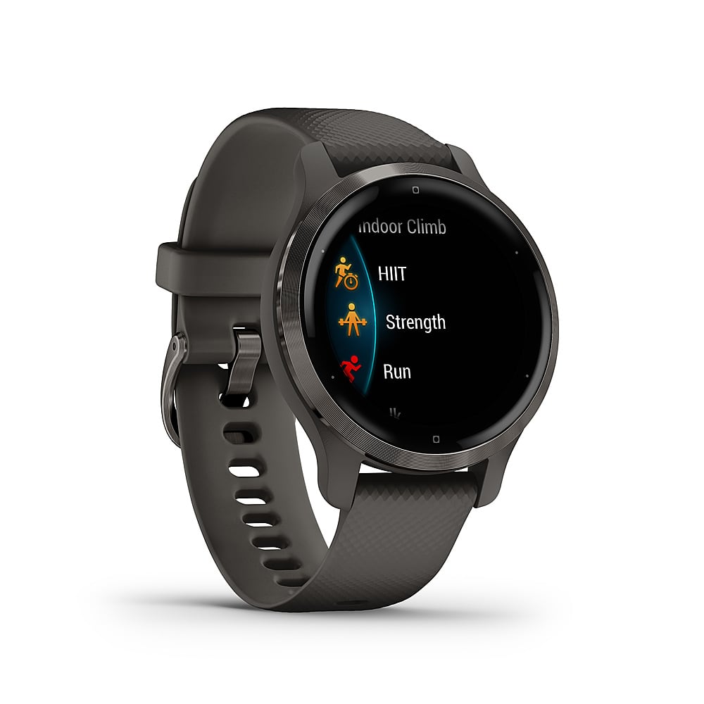 Angle. Garmin - Venu 2S GPS Smartwatch 40 mm Fiber-Reinforced Polymer - Slate/Graphite.