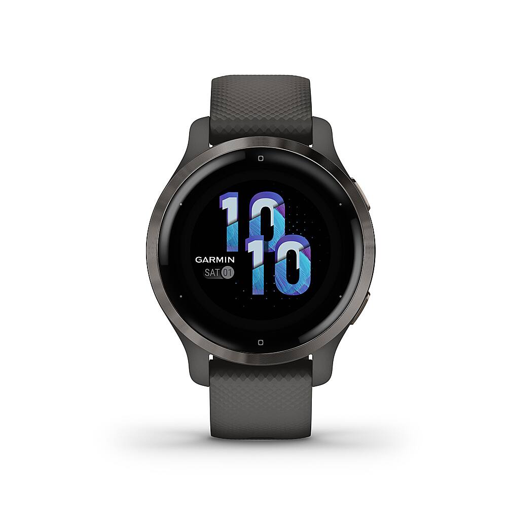 Left. Garmin - Venu 2S GPS Smartwatch 40 mm Fiber-Reinforced Polymer - Slate/Graphite.