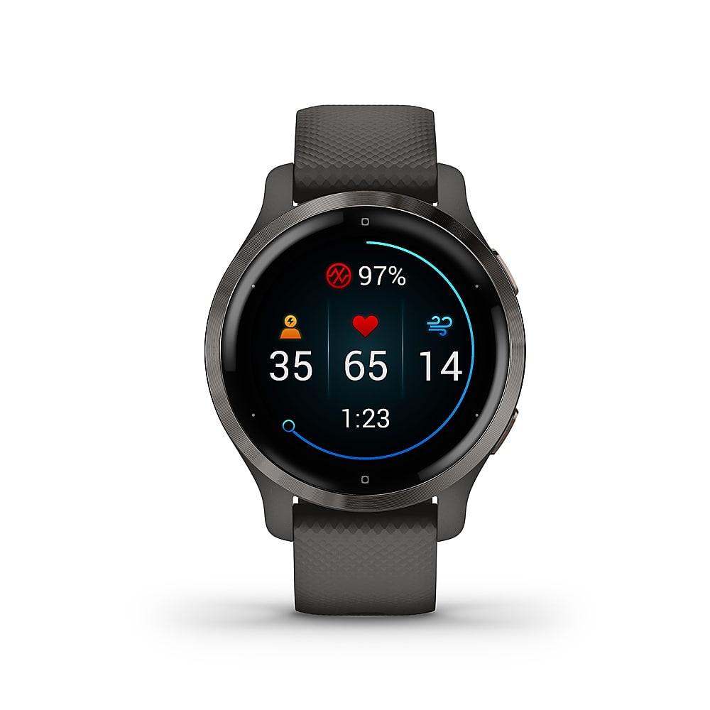 Alt View 3. Garmin - Venu 2S GPS Smartwatch 40 mm Fiber-Reinforced Polymer - Slate/Graphite.