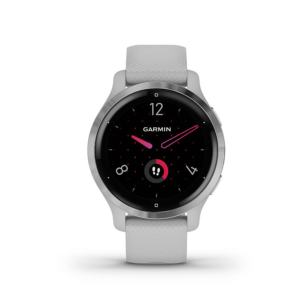 Left. Garmin - Venu 2S GPS Smartwatch 40 mm Fiber-Reinforced Polymer - Silver/Mist Gray.
