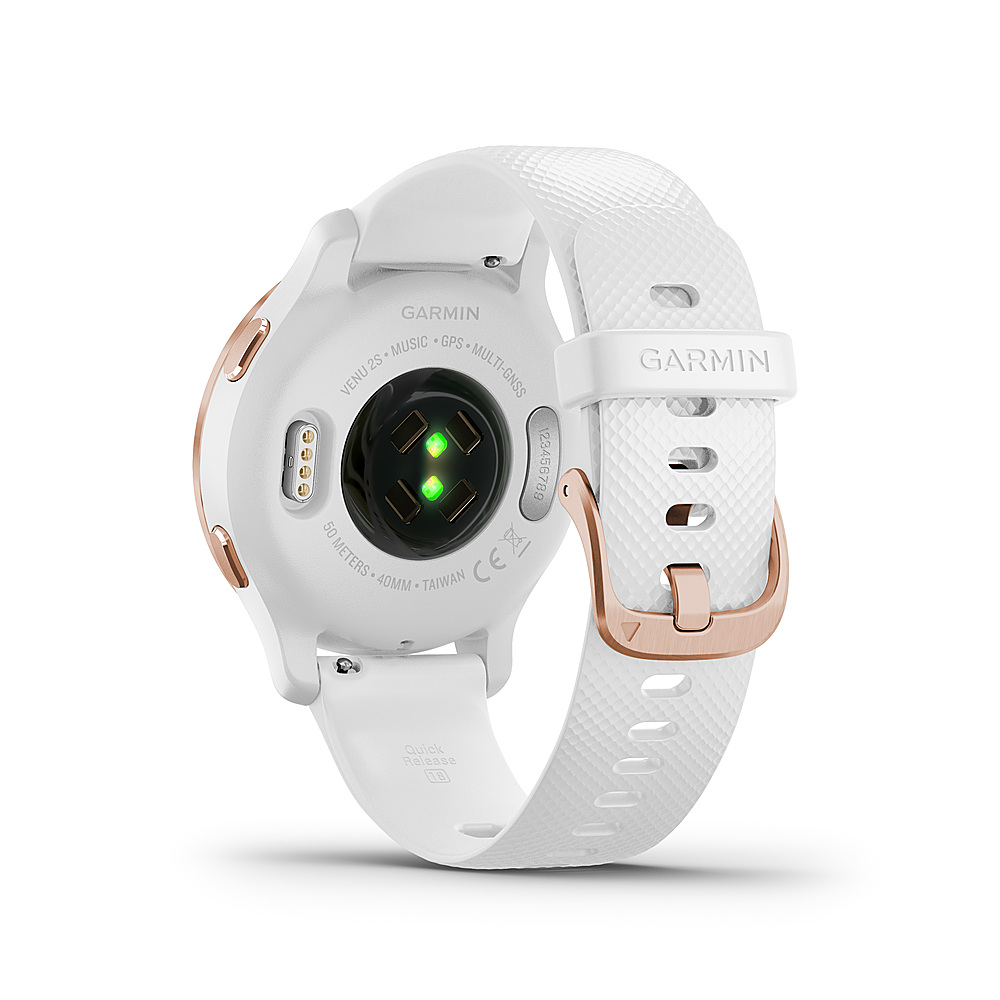 Garmin - Venu 2S GPS Smartwatch 28mm Fiber-Reinforced Polymer - Rose Gold  Bezel with White Case