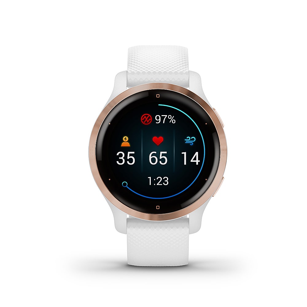 Alt View 3. Garmin - Venu 2S GPS Smartwatch 40 mm Fiber-Reinforced Polymer - Rose Gold/White.