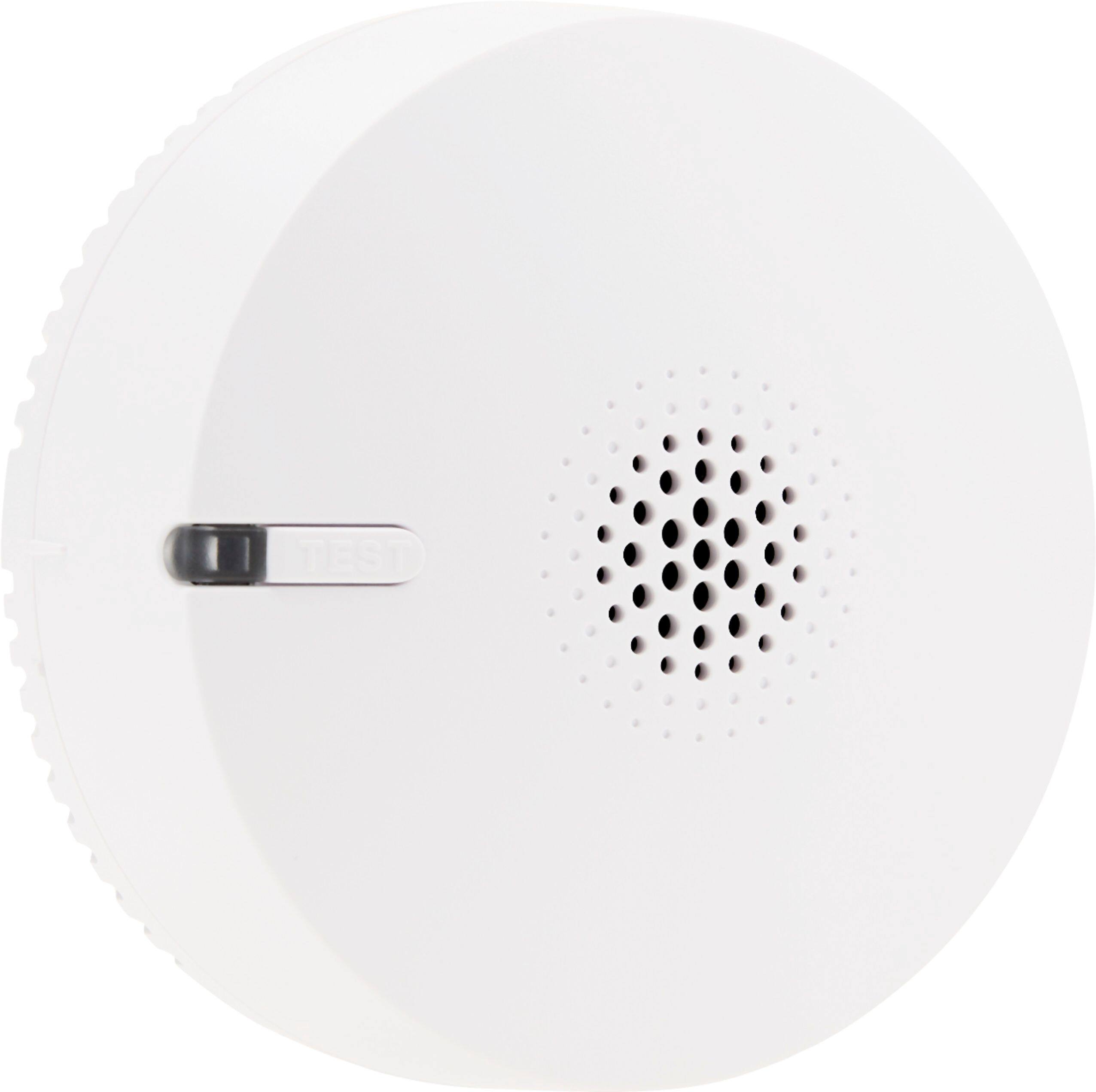 Angle View: ADT - Battery Operated Smoke Detector - White