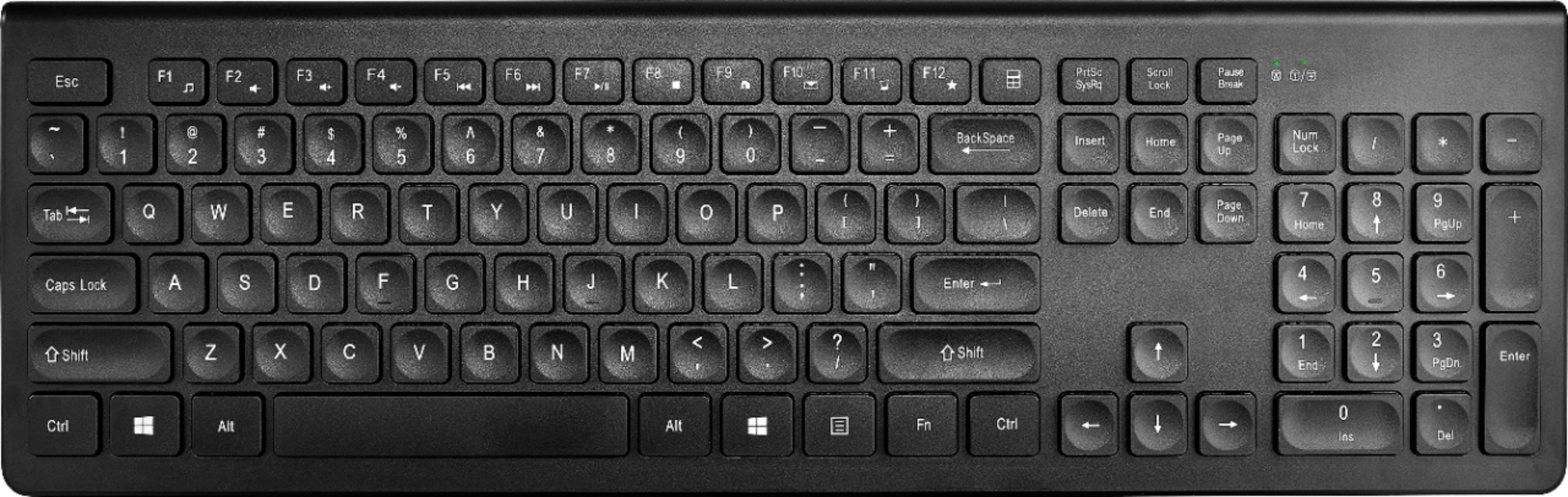Best Buy essentials™ - Full-size Wireless Membrane Switch Keyboard - Black