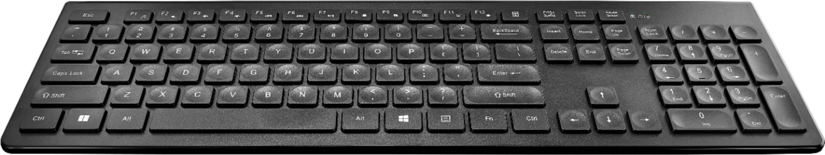 Alt View 14. Best Buy essentials™ - Full-size Wireless Membrane Switch Keyboard - Black.