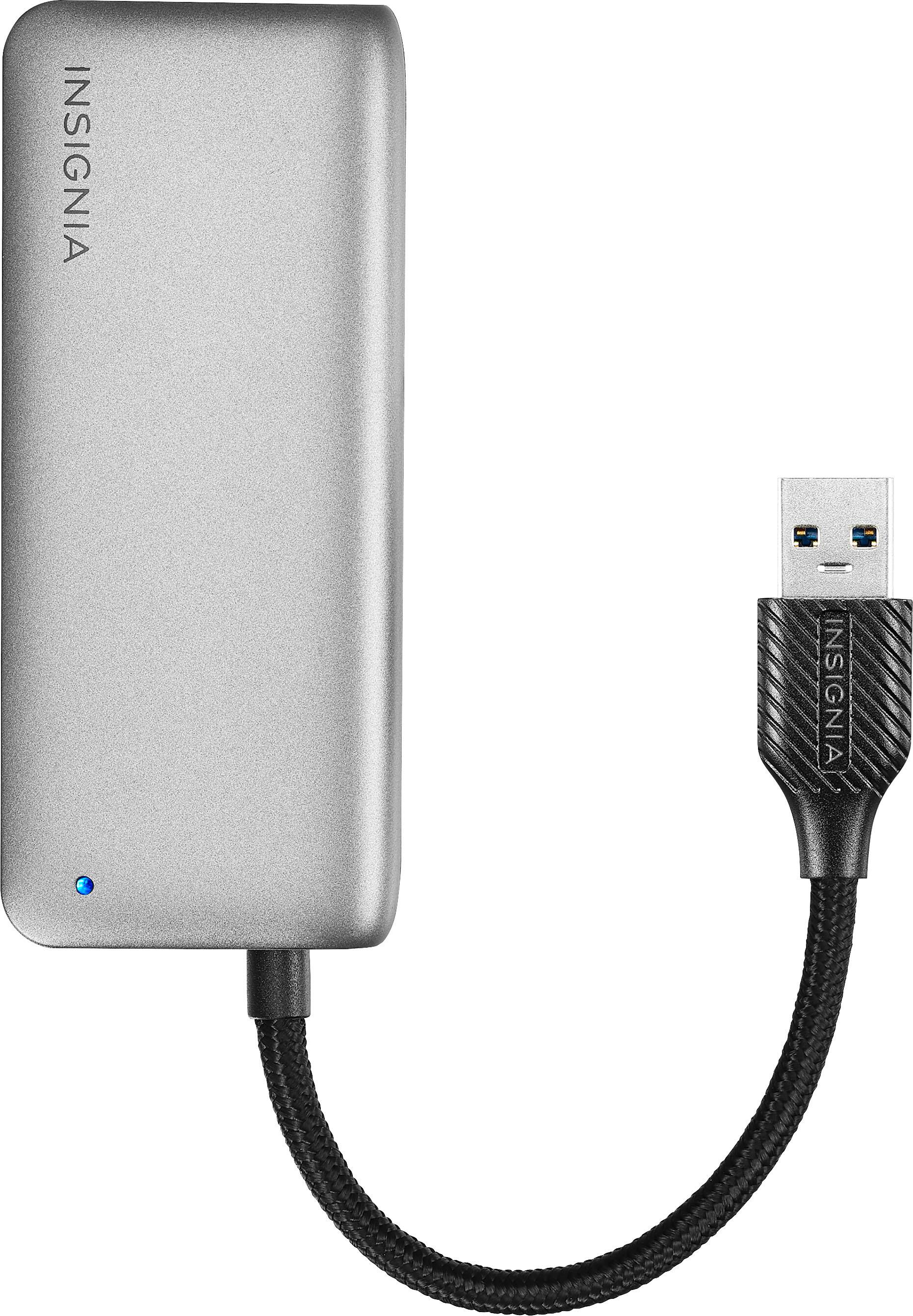 Alt View 12. Insignia™ - 4-Port USB 3.0 Hub - Gray.