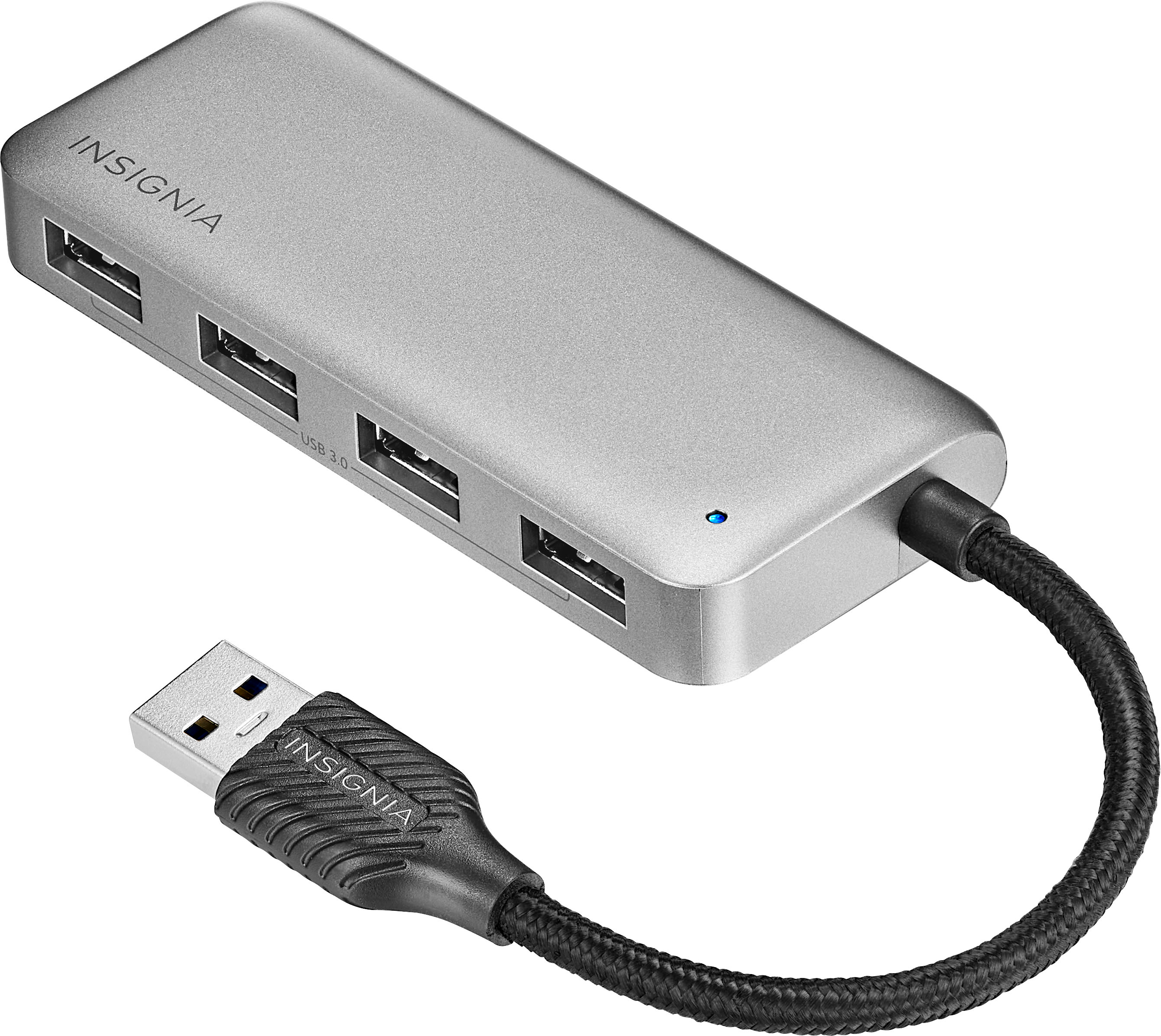 Soaked skammel se tv Insignia™ 4-Port USB 3.0 Hub Gray NS-PH3A4AT - Best Buy