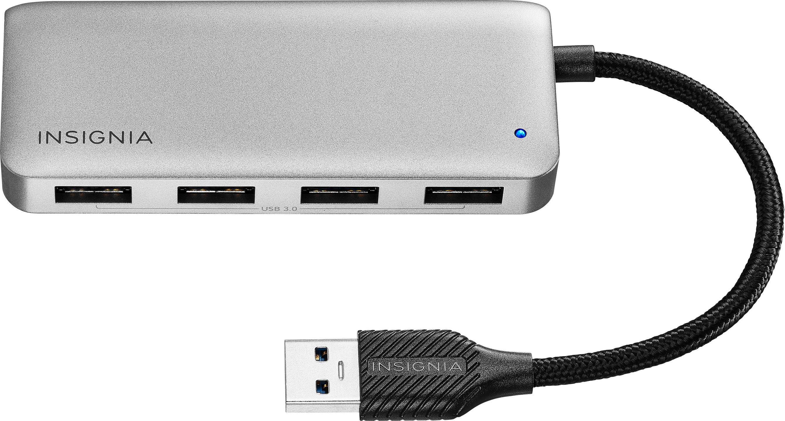 Insignia™ 4-Port USB 3.0 Hub Gray NS-PH3A4AT - Best Buy