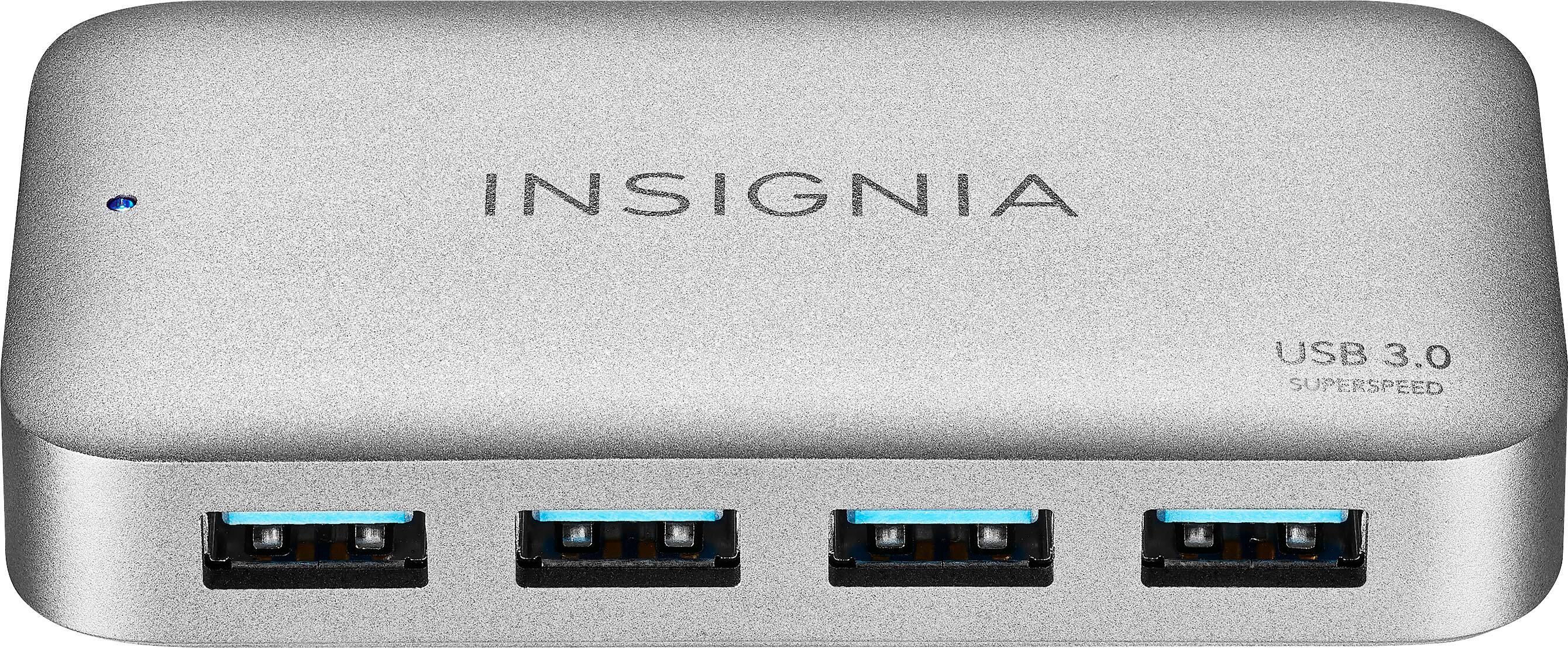 Alt View 13. Insignia™ - 4-Port USB 3.0 Powered Hub - Metallic Gray.