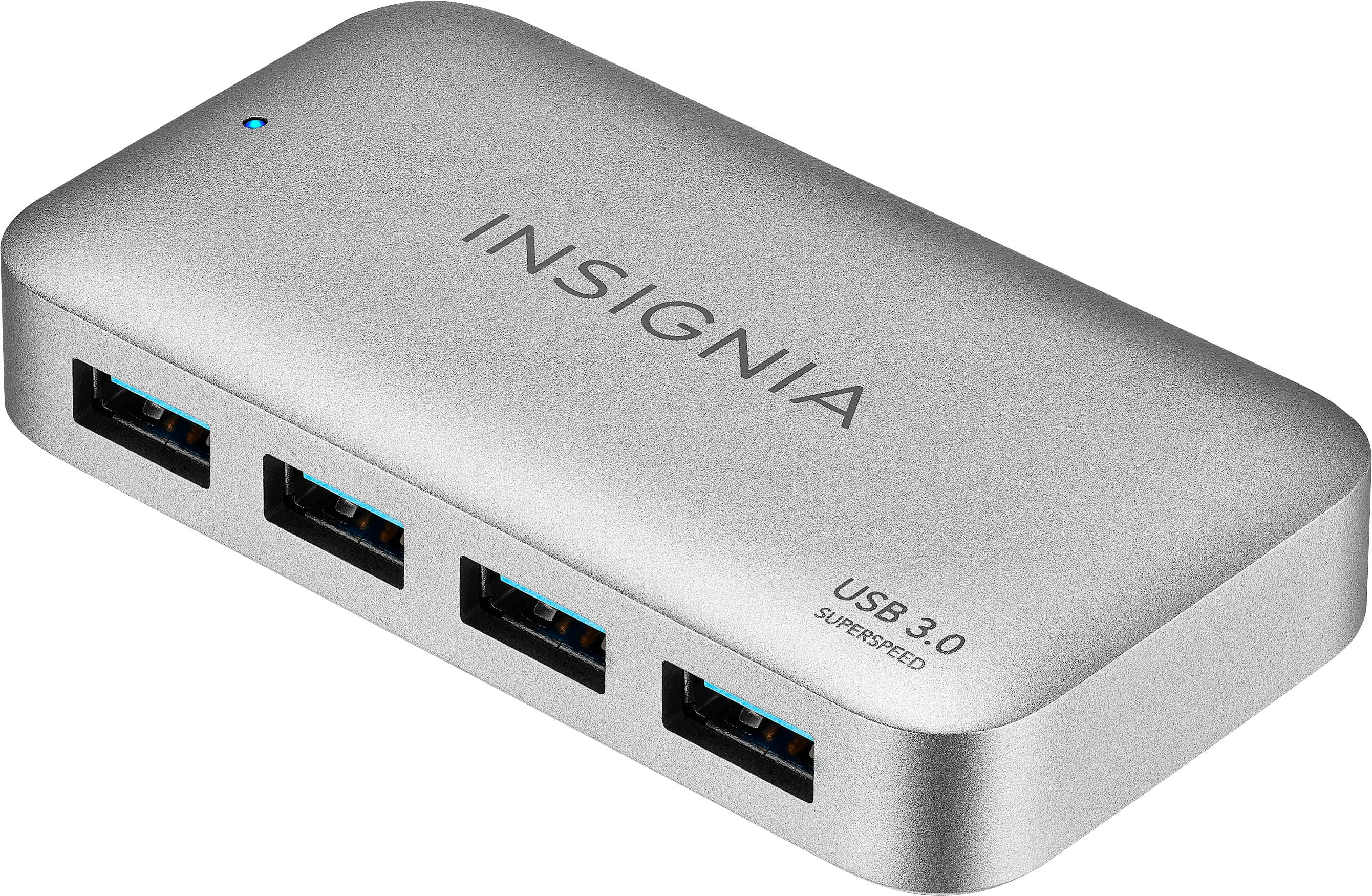 Alt View 11. Insignia™ - 4-Port USB 3.0 Powered Hub - Metallic Gray.