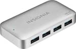 Front. Insignia™ - 4-Port USB 3.0 Powered Hub - Metallic Gray.