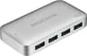 Insignia™ - 4-Port USB 3.0 Powered Hub - Metallic Gray