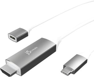 j5create - USB-C® to 4K HDMI™ CableUSB-C® to 4K HDMI™ Cable With PD100W Pass-Through - Silver - Front_Zoom