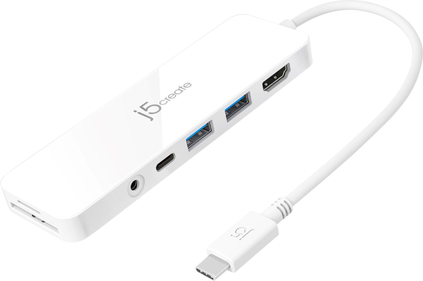 j5create - USB-C Multi-Port Hub with Power Delivery - White