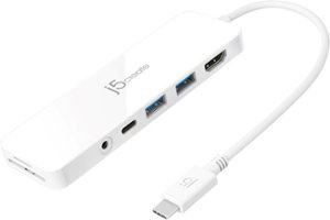 j5create - USB-C® Multi-Port Hub with Power Delivery - White - Front_Zoom