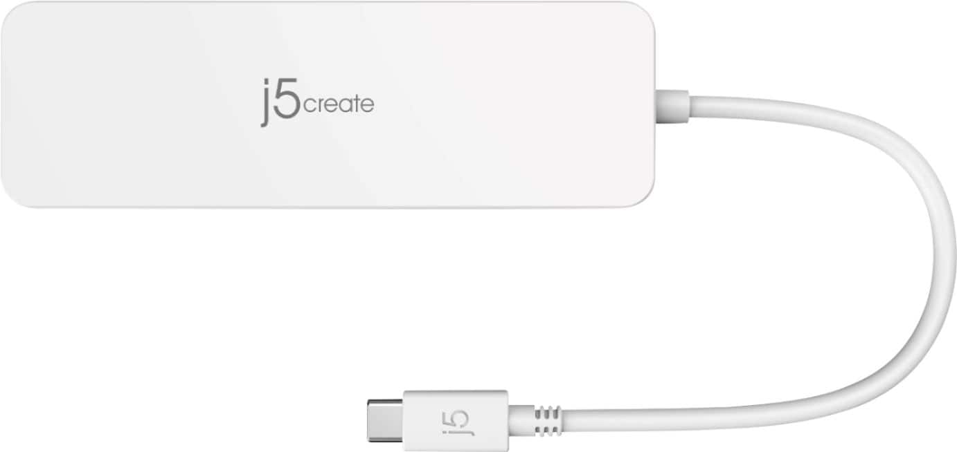 Alt View 24. j5create - USB-C Multi-Port Hub with Power Delivery for Mac, PC and More - White.