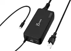 Front. j5create - 108W PD USB-C Super Charger - Black.