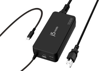 j5create - 108W PD USB-C® Super Charger - Black - Front_Zoom