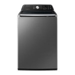 Front. Samsung - 4.4 cu. ft. Top Load Washer with ActiveWave Agitator and Active WaterJet - Platinum.
