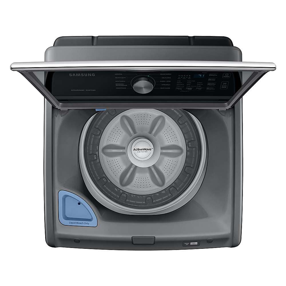 Alt View 20. Samsung - 4.4 cu. ft. Top Load Washer with ActiveWave Agitator and Active WaterJet - Platinum.