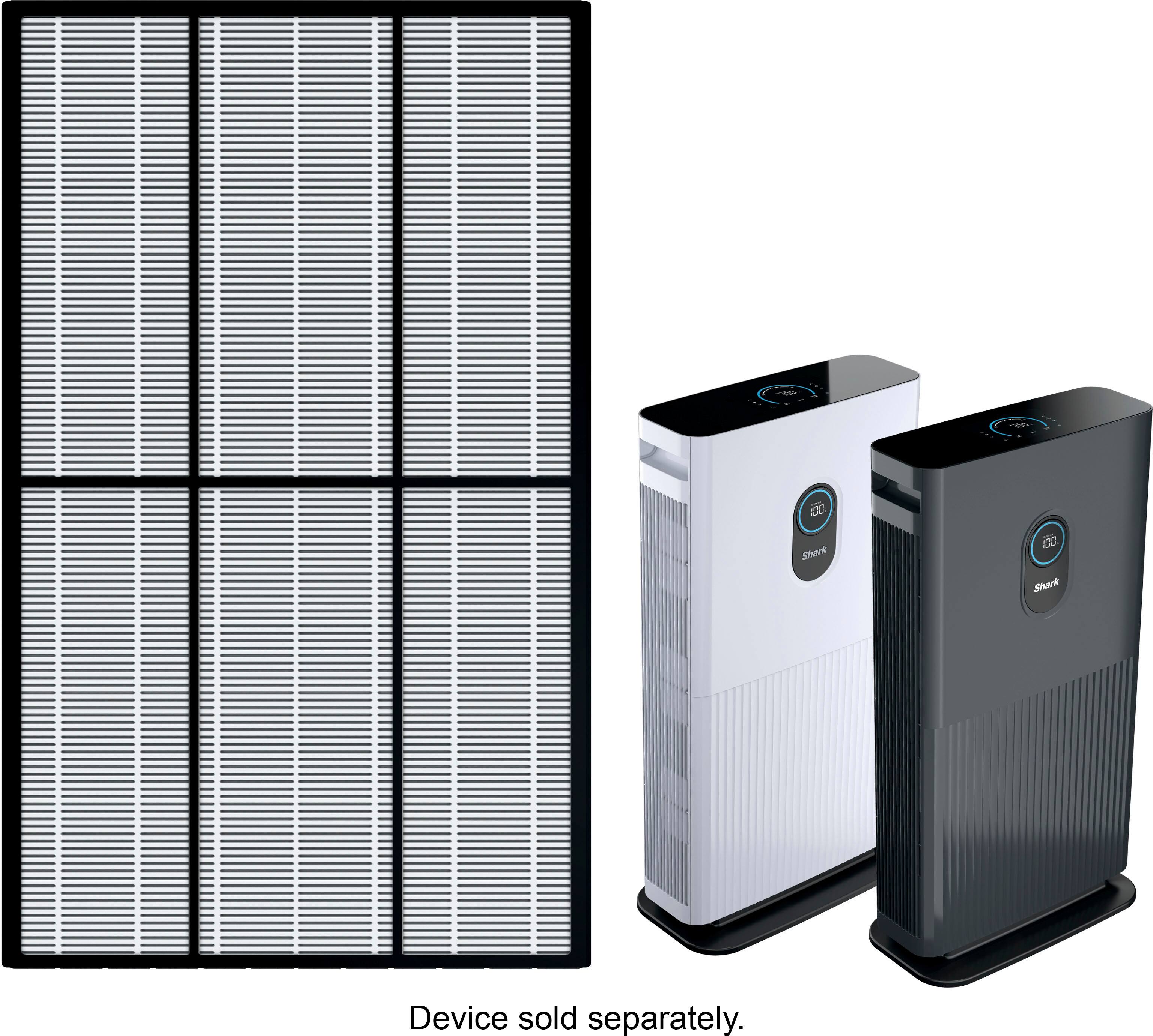 Alt View 12. Shark - Air Purifier 6-Fan Anti-Allergen HEPA Filter with Advanced Odor Lock, Compatible with HE601, HE602 - Grey.