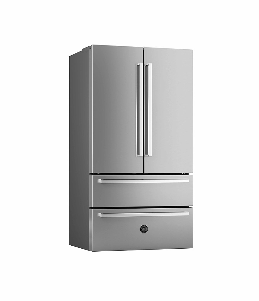 Bertazzoni – 21 cu. Ft. 2 Bottom-Freezer French Door Refrigerator with Stainless steel no-fingerprint treatment door finish. – Stainless steel