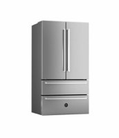 Bertazzoni - 21 cu. Ft. 2 Bottom-Freezer French Door Refrigerator with Stainless steel no-fingerprint treatment door finish. - Stainless steel - Angle_Zoom