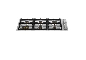 Bertazzoni - 36" Master Series Drop in Gas Cooktop - Stainless steel - Front_Zoom