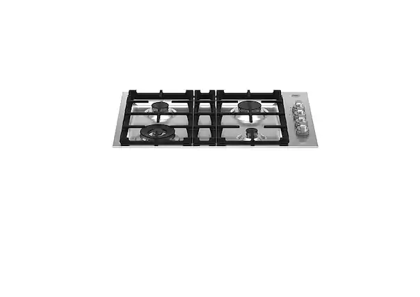 Front. Bertazzoni - Master Series 30" Drop-In Gas Cooktop 4 Burners - Stainless Steel.