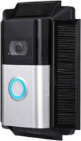 Wasserstein - Mountable Solar Kit for Ring Video Doorbell 3 and 3 Plus - Black - Front_Zoom